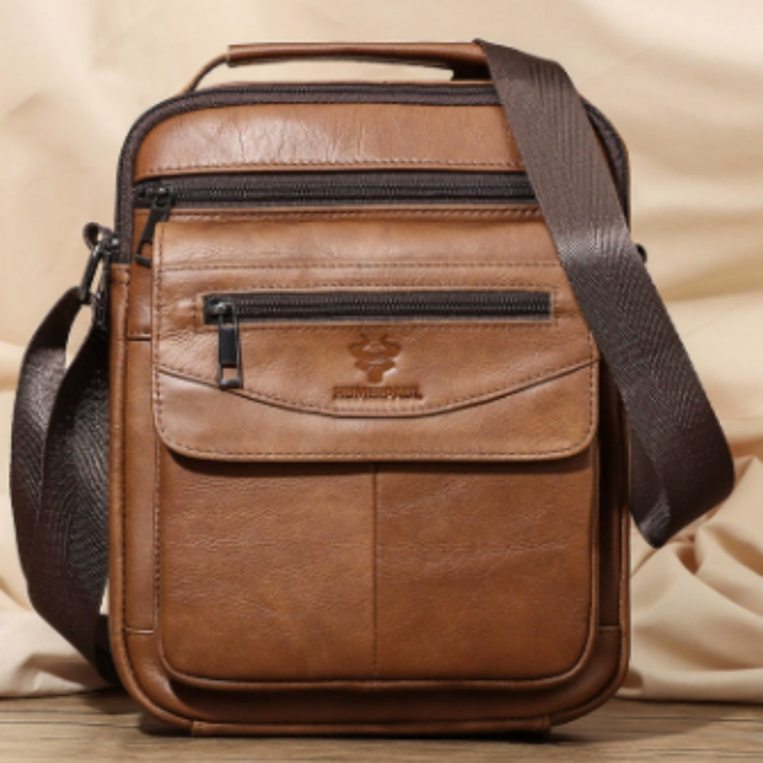 Full-Grain Leather Travel Backpack