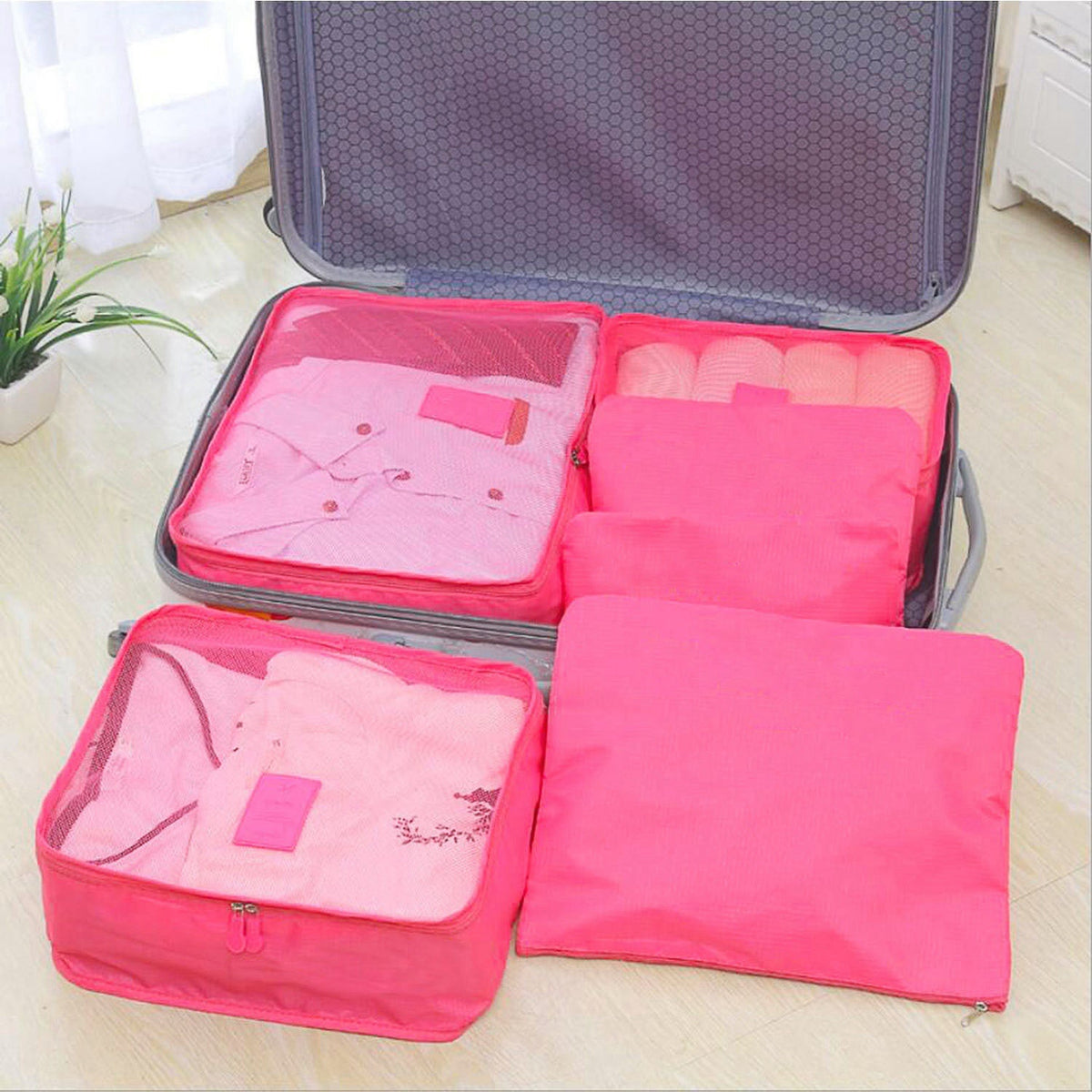 9-Piece Travel Packing Cube Set | Waterproof Luggage Organizer Bags