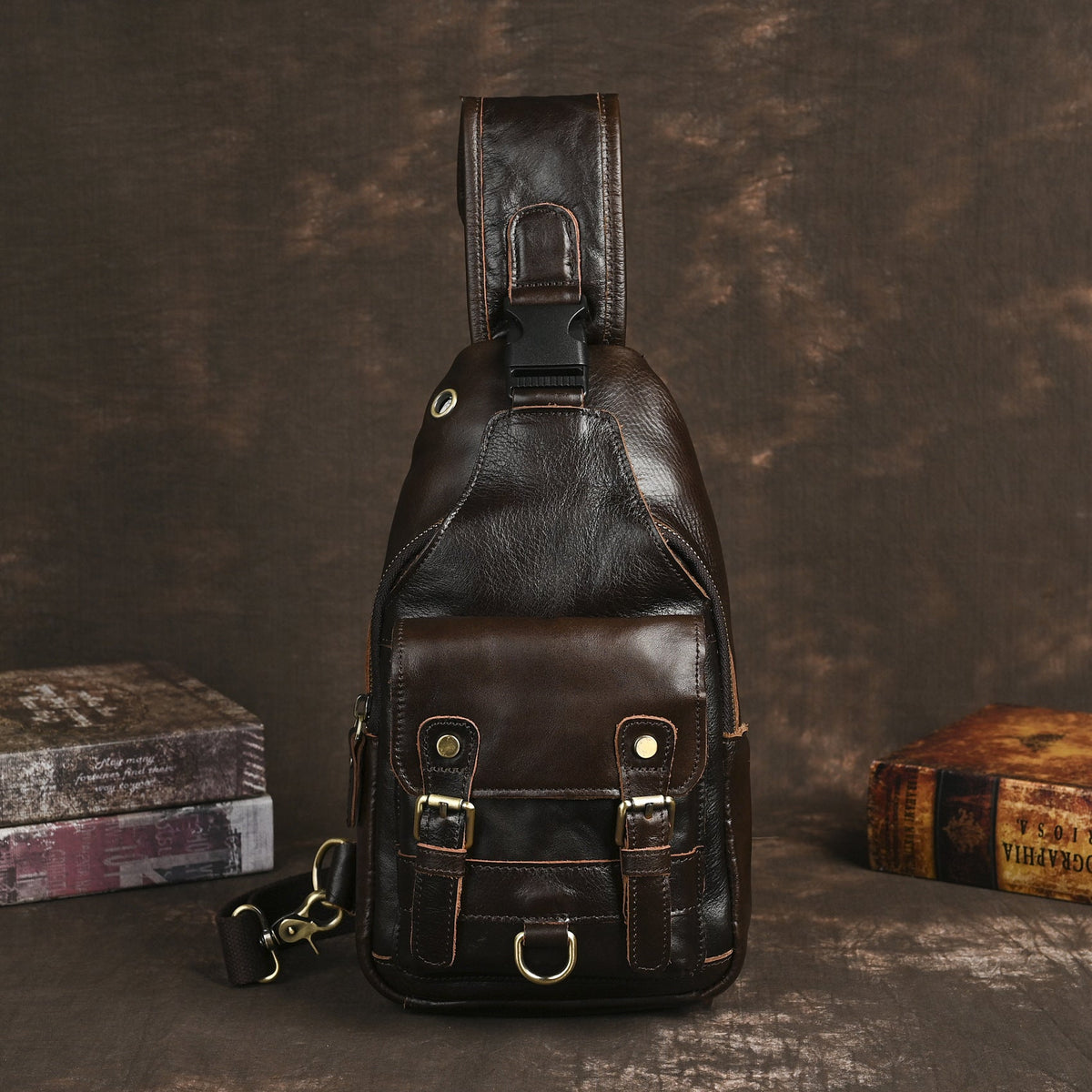 Full-grain Crazy Horse Leather Cowhide Vintage Outdoor Multi-purpose 8-inch…