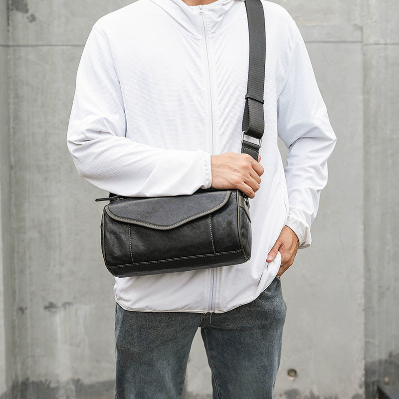 Vintage Leather Travel Crossbody Bag