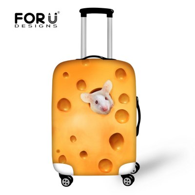 Animal Cute Cat Mouse PrintedLuggage Protective Cover for 18-30 Inch Suitcase Stretch Luggage Case Cover Elastic Suitcase Cover