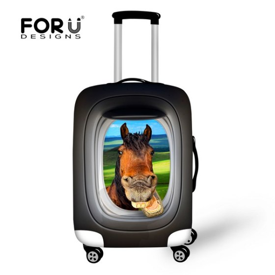 Men's Suitcase Cover Thick Waterproof Protable Travel Trolley Accessories Elastic Luggage Covers 26'' Travel Suitcase Dust Cover