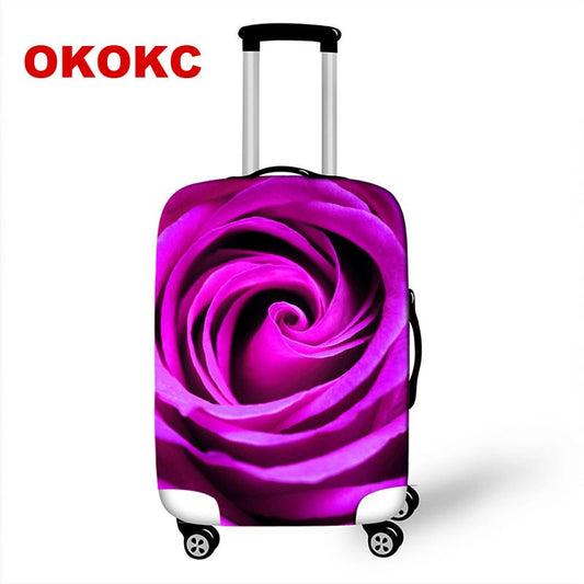 OKOKC New Thicker Flower Suitcase Protective Cover Waterproof Apply to 18''-28'' Suitcase Cover Thick Elastic Perfectly