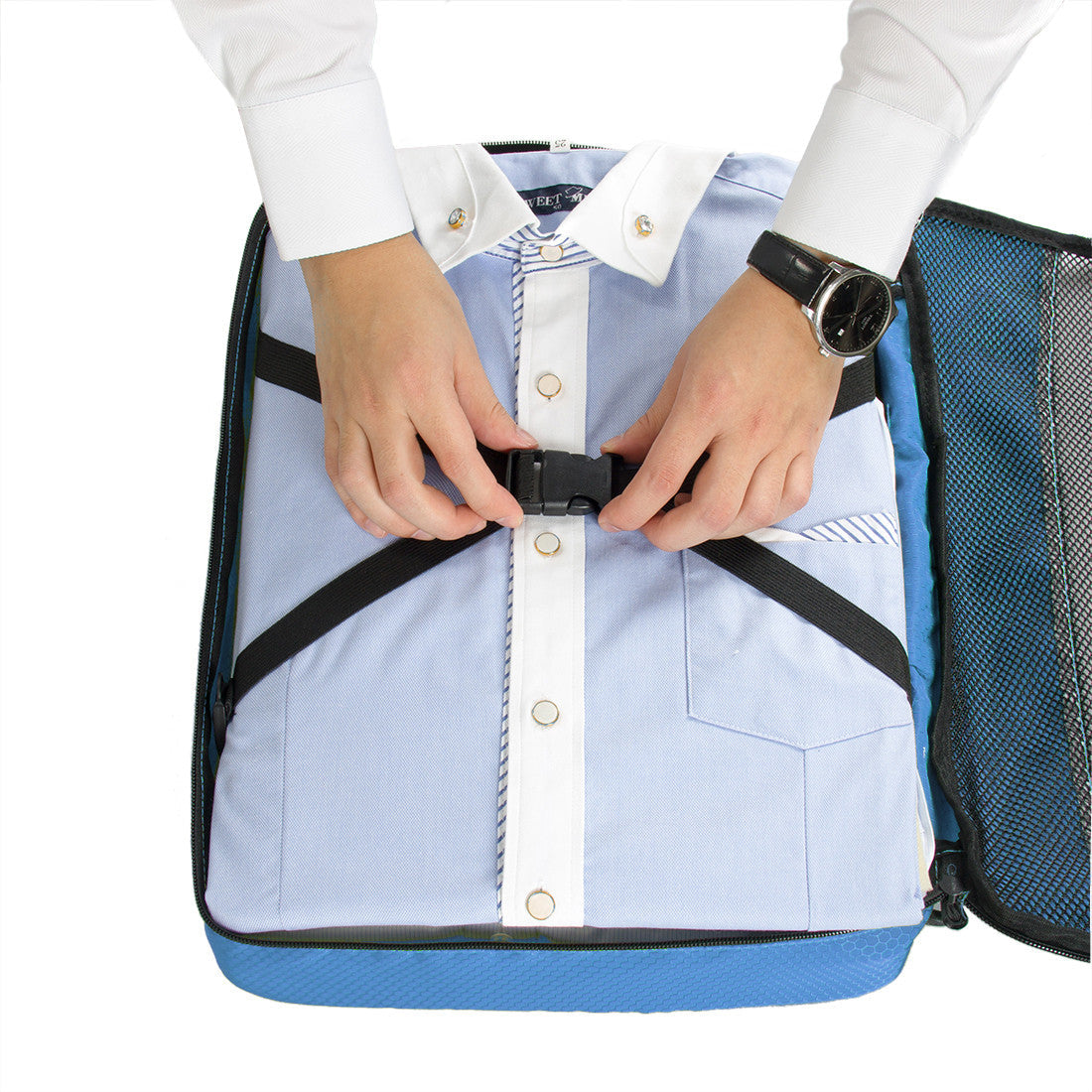 Blue Clothing Folder