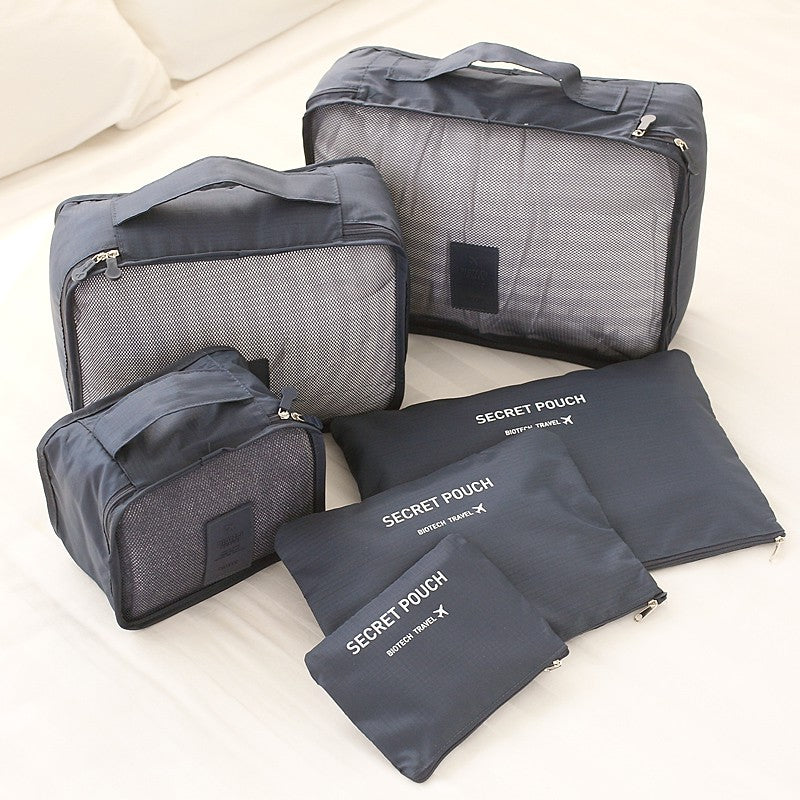 6PCS Men and Women Travel  Bag Clothes Underwear Bra Packing Cube Luggage Organizer Pouch Family Closet Divider Organiser Bags
