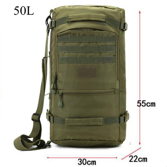 military nylon backpack Men's 60l large capacity camouflage bag