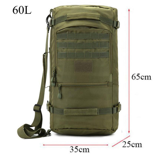 military nylon backpack Men's 60l large capacity camouflage bag