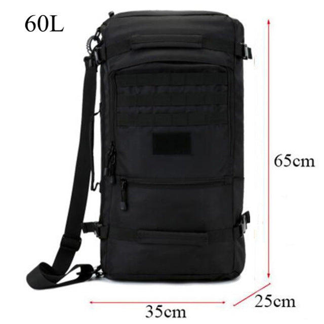 military nylon backpack Men's 60l large capacity camouflage bag