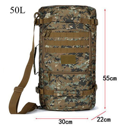 military nylon backpack Men's 60l large capacity camouflage bag
