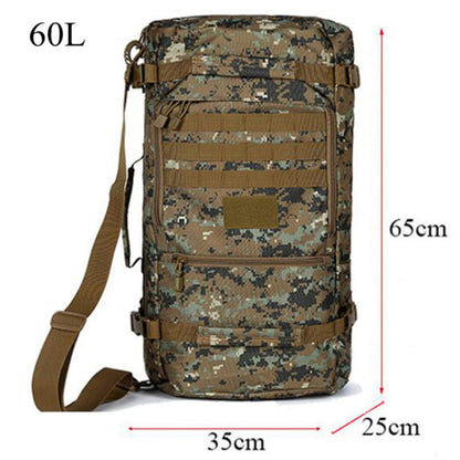 military nylon backpack Men's 60l large capacity camouflage bag