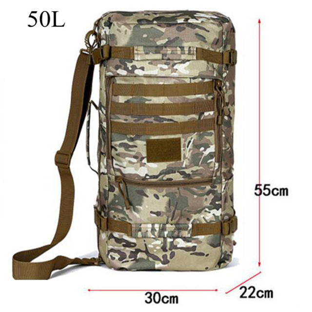 military nylon backpack Men's 60l large capacity camouflage bag