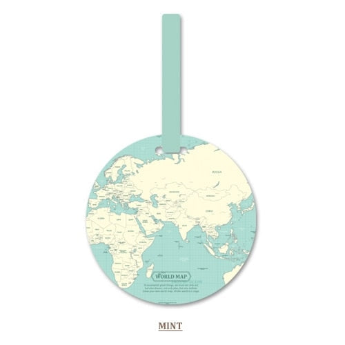Fashion Map Luggage Tag Women Travel Accessories Silica Gel Suitcase ID Address Holder Baggage Boarding Tag Portable Label