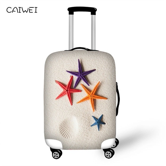 Travel Accessories Suitcase Protective Covers Elasticity Beach Starfish Luggage Covers for 18-30 Inch Thickest Suitcase Cover