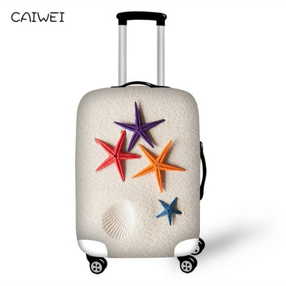 Travel Accessories Suitcase Protective Covers Elasticity Beach Starfish Luggage Covers for 18-30 Inch Thickest Suitcase Cover
