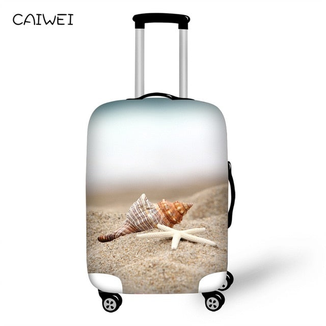 Travel Accessories Suitcase Protective Covers Elasticity Beach Starfish Luggage Covers for 18-30 Inch Thickest Suitcase Cover