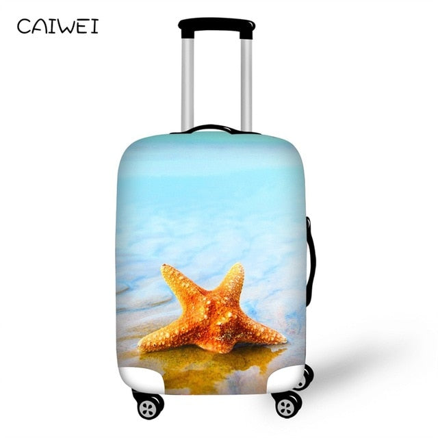 Travel Accessories Suitcase Protective Covers Elasticity Beach Starfish Luggage Covers for 18-30 Inch Thickest Suitcase Cover