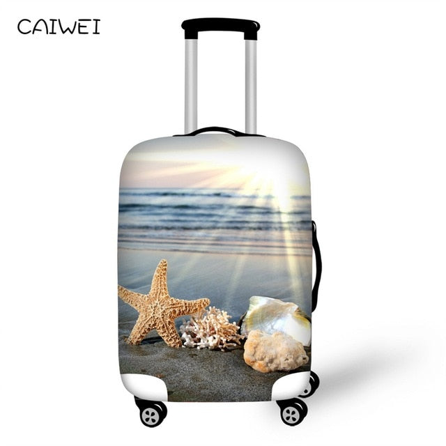 Travel Accessories Suitcase Protective Covers Elasticity Beach Starfish Luggage Covers for 18-30 Inch Thickest Suitcase Cover