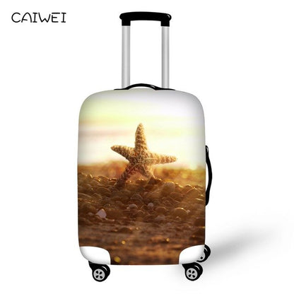 Travel Accessories Suitcase Protective Covers Elasticity Beach Starfish Luggage Covers for 18-30 Inch Thickest Suitcase Cover