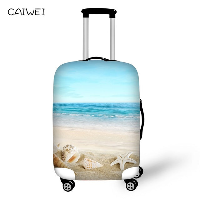 Travel Accessories Suitcase Protective Covers Elasticity Beach Starfish Luggage Covers for 18-30 Inch Thickest Suitcase Cover