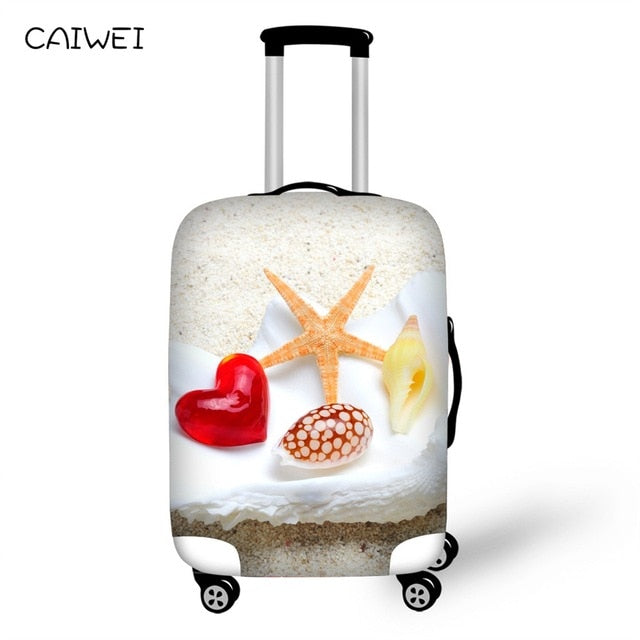 Travel Accessories Suitcase Protective Covers Elasticity Beach Starfish Luggage Covers for 18-30 Inch Thickest Suitcase Cover