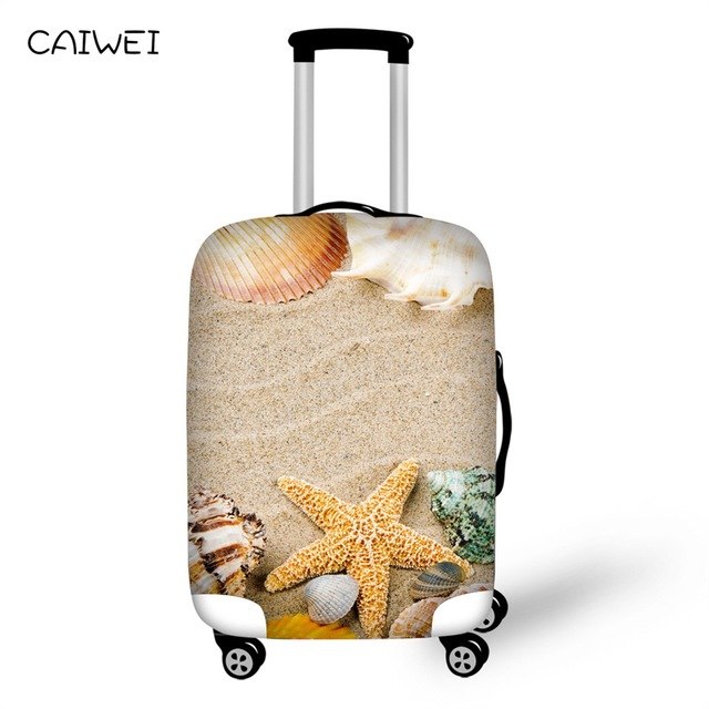 Travel Accessories Suitcase Protective Covers Elasticity Beach Starfish Luggage Covers for 18-30 Inch Thickest Suitcase Cover