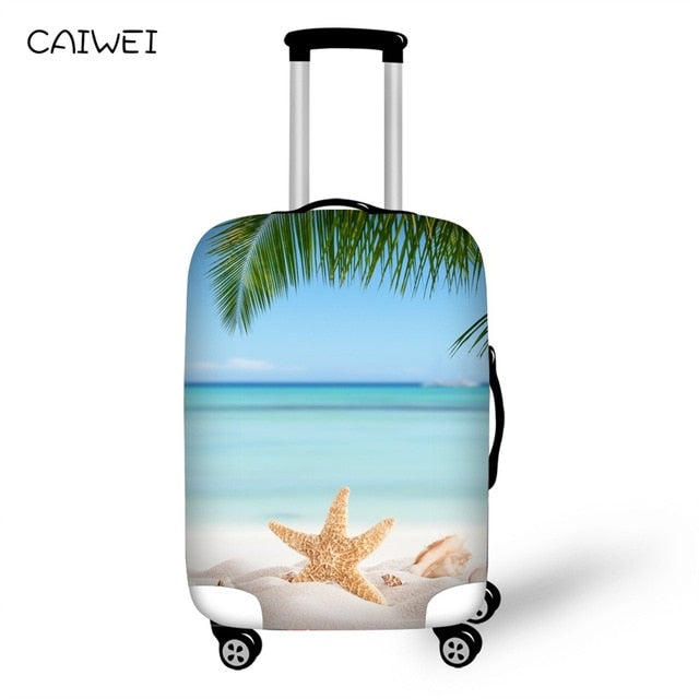 Travel Accessories Suitcase Protective Covers Elasticity Beach Starfish Luggage Covers for 18-30 Inch Thickest Suitcase Cover