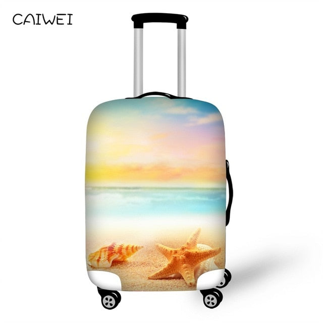 Travel Accessories Suitcase Protective Covers Elasticity Beach Starfish Luggage Covers for 18-30 Inch Thickest Suitcase Cover