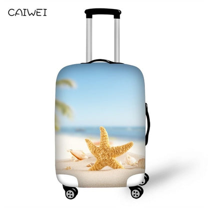 Travel Accessories Suitcase Protective Covers Elasticity Beach Starfish Luggage Covers for 18-30 Inch Thickest Suitcase Cover