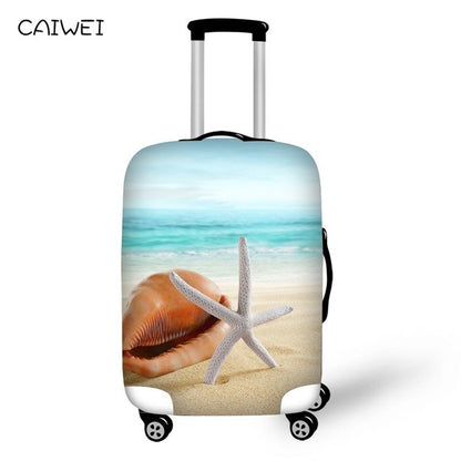Travel Accessories Suitcase Protective Covers Elasticity Beach Starfish Luggage Covers for 18-30 Inch Thickest Suitcase Cover