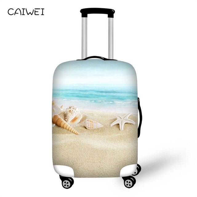Travel Accessories Suitcase Protective Covers Elasticity Beach Starfish Luggage Covers for 18-30 Inch Thickest Suitcase Cover