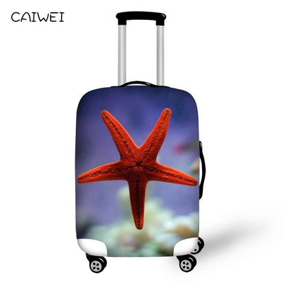 Travel Accessories Suitcase Protective Covers Elasticity Beach Starfish Luggage Covers for 18-30 Inch Thickest Suitcase Cover