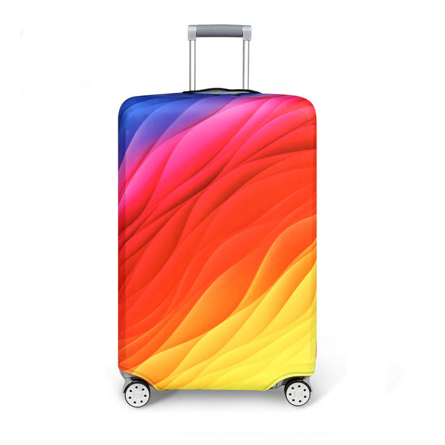 OKOKC World Map Elastic Thick Luggage Cover for Trunk Case Apply to 18''-32'' Suitcase,Suitcase Protective Cover Travel Accessor