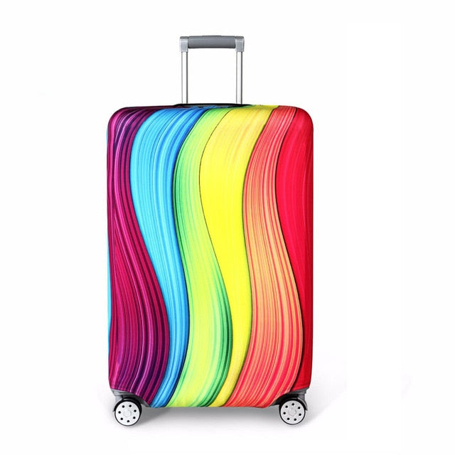 OKOKC World Map Elastic Thick Luggage Cover for Trunk Case Apply to 18''-32'' Suitcase,Suitcase Protective Cover Travel Accessor
