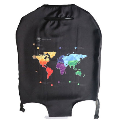 OKOKC World Map Elastic Thick Luggage Cover for Trunk Case Apply to 18''-32'' Suitcase,Suitcase Protective Cover Travel Accessor