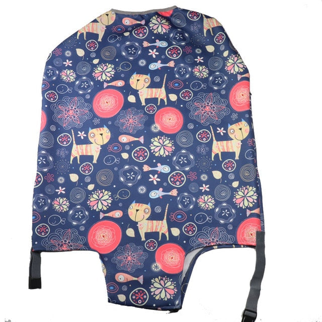 OKOKC World Map Elastic Thick Luggage Cover for Trunk Case Apply to 18''-32'' Suitcase,Suitcase Protective Cover Travel Accessor