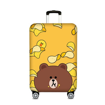 OKOKC World Map Elastic Thick Luggage Cover for Trunk Case Apply to 18''-32'' Suitcase,Suitcase Protective Cover Travel Accessor