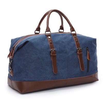 MARKROYAL Canvas Leather Men Travel Bags Carry on Luggage Bags Men Duffel Bags Handbag Travel Tote Large Weekend Bag Overnight