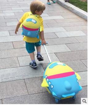 wheeled suitcase for girls Cartoon Suitcase for Kids Children Travel Trolley Suitcase for boys Rolling luggage suitcase backpack