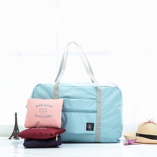 Waterproof Nylon Travel Bags Women Men Large Capacity Folding Duffle Bag Organizer Packing Cubes Luggage Girl Weekend Bag