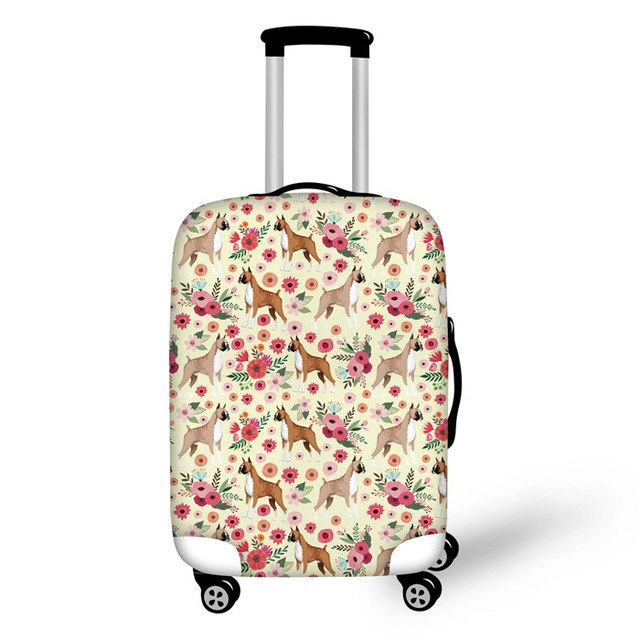 Customized Image Travel Luggage Suitcase Protective Cover Dachshund Dog print Stretch Dustproof Protective Cover Suitcase Cover