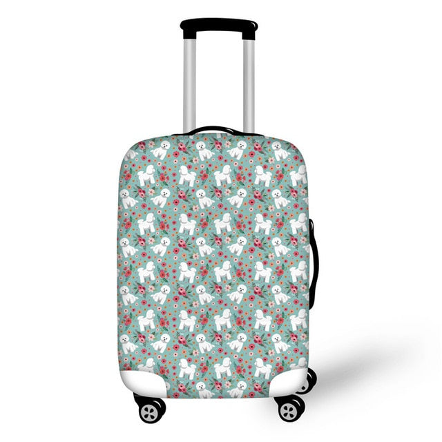 Customized Image Travel Luggage Suitcase Protective Cover Dachshund Dog print Stretch Dustproof Protective Cover Suitcase Cover