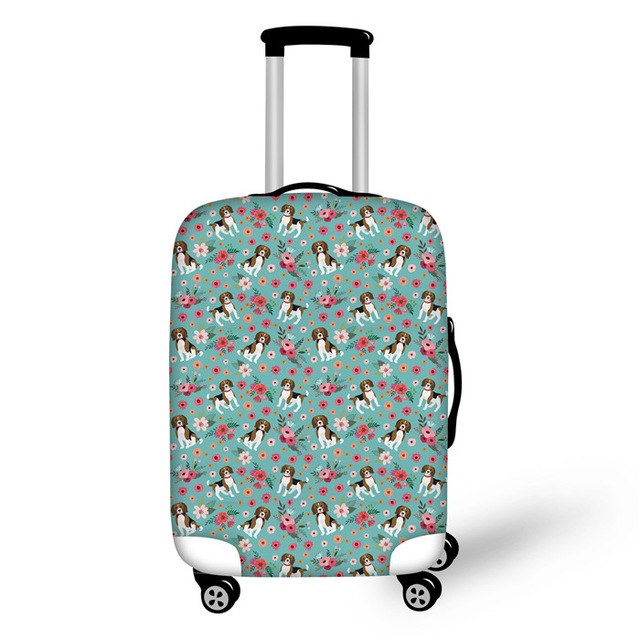 Customized Image Travel Luggage Suitcase Protective Cover Dachshund Dog print Stretch Dustproof Protective Cover Suitcase Cover