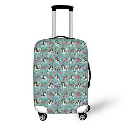 Customized Image Travel Luggage Suitcase Protective Cover Dachshund Dog print Stretch Dustproof Protective Cover Suitcase Cover
