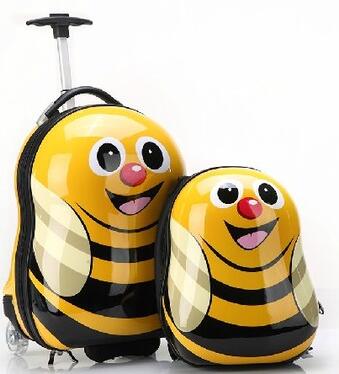 Kid's travel suitcase Travel Trolley luggage suitcase for kids wheeled case Children travel Rolling Suitcase  Backpack for kids