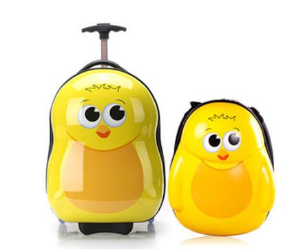Kid's travel suitcase Travel Trolley luggage suitcase for kids wheeled case Children travel Rolling Suitcase  Backpack for kids