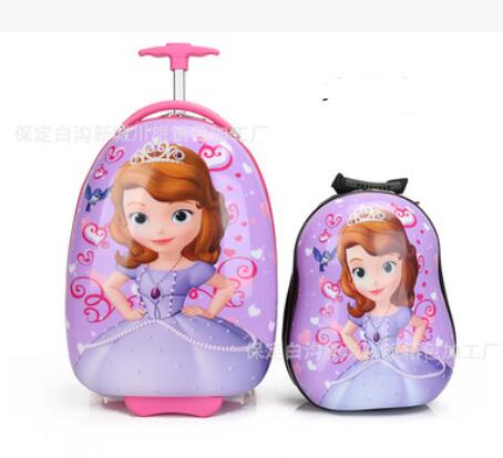 Kid's travel suitcase Travel Trolley luggage suitcase for kids wheeled case Children travel Rolling Suitcase  Backpack for kids