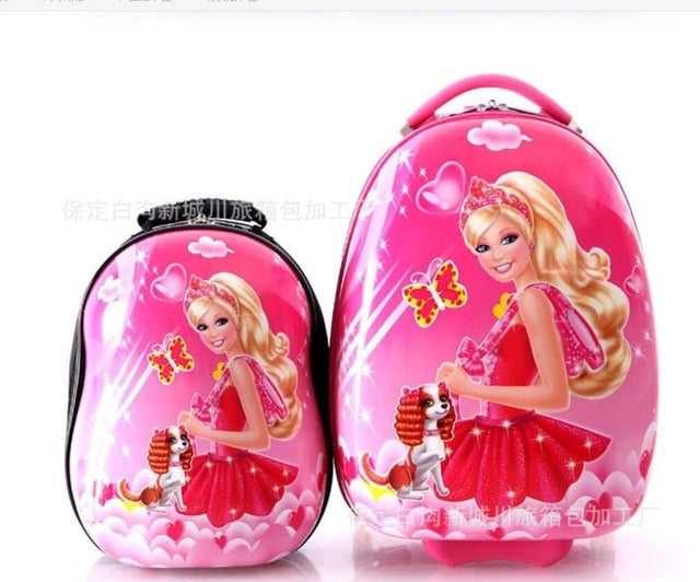 Kid's travel suitcase Travel Trolley luggage suitcase for kids wheeled case Children travel Rolling Suitcase  Backpack for kids
