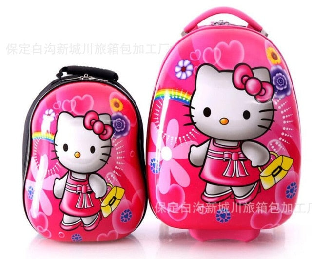 Kid's travel suitcase Travel Trolley luggage suitcase for kids wheeled case Children travel Rolling Suitcase  Backpack for kids