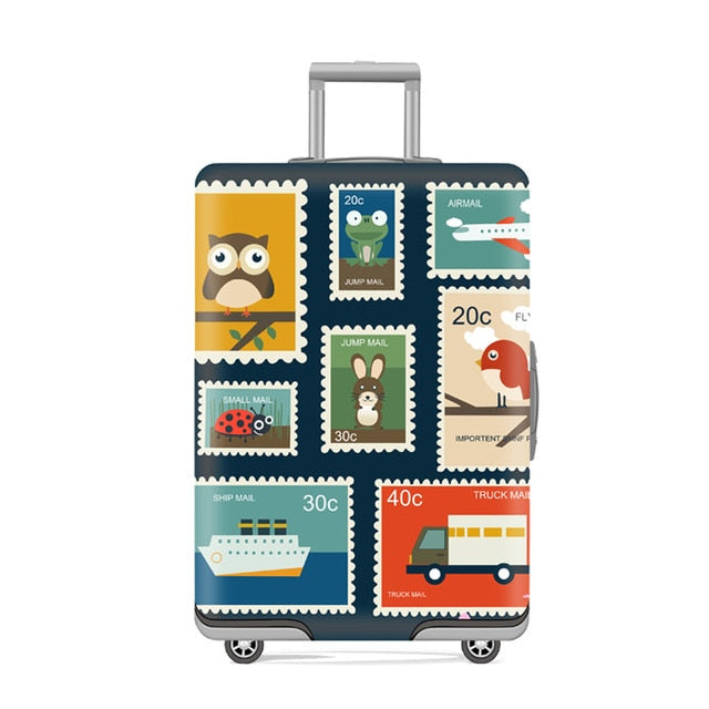 Luggage cover Elastic travel trolley suitcase  protective Baggage cover Cartoon suitcase cover Child Cartoon Travel Accessories